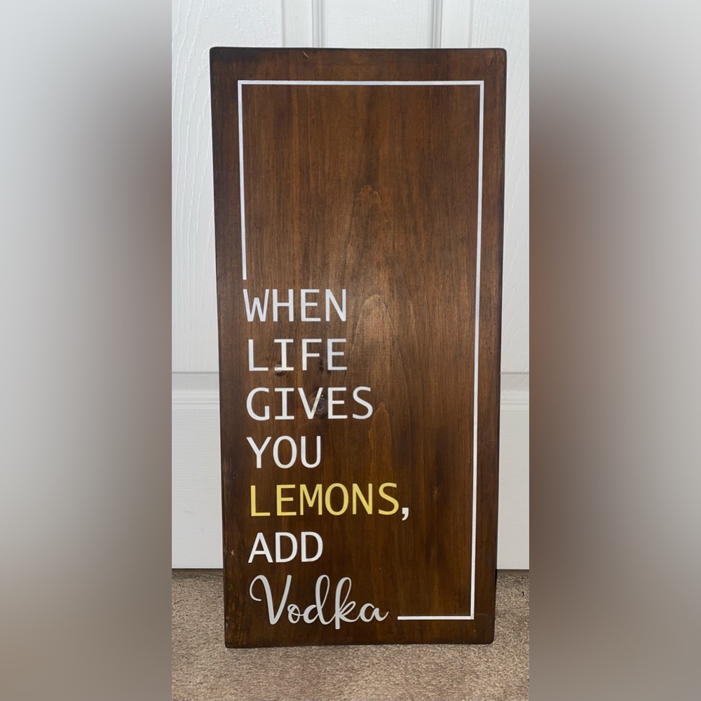 Wooden painted sign